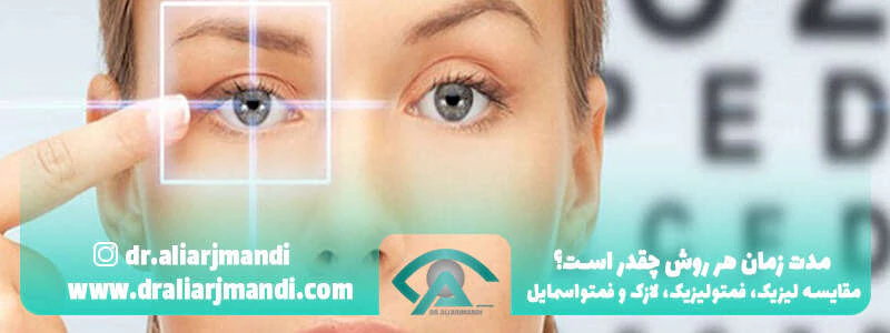 مدت زمان هر روش چقدر است؟ مقایسه لیزیک، فمتولیزیک، لازک و فمتواسمایل